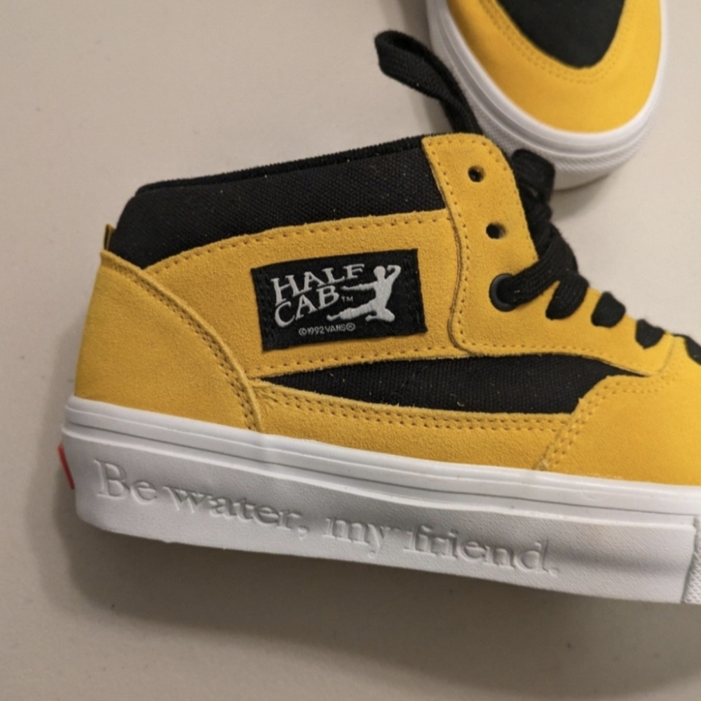 Vans Skate Half Cab Men Bruce Lee Popcush Yellow Be Like Water Yellow 0124 Rare - Picture 11 of 14